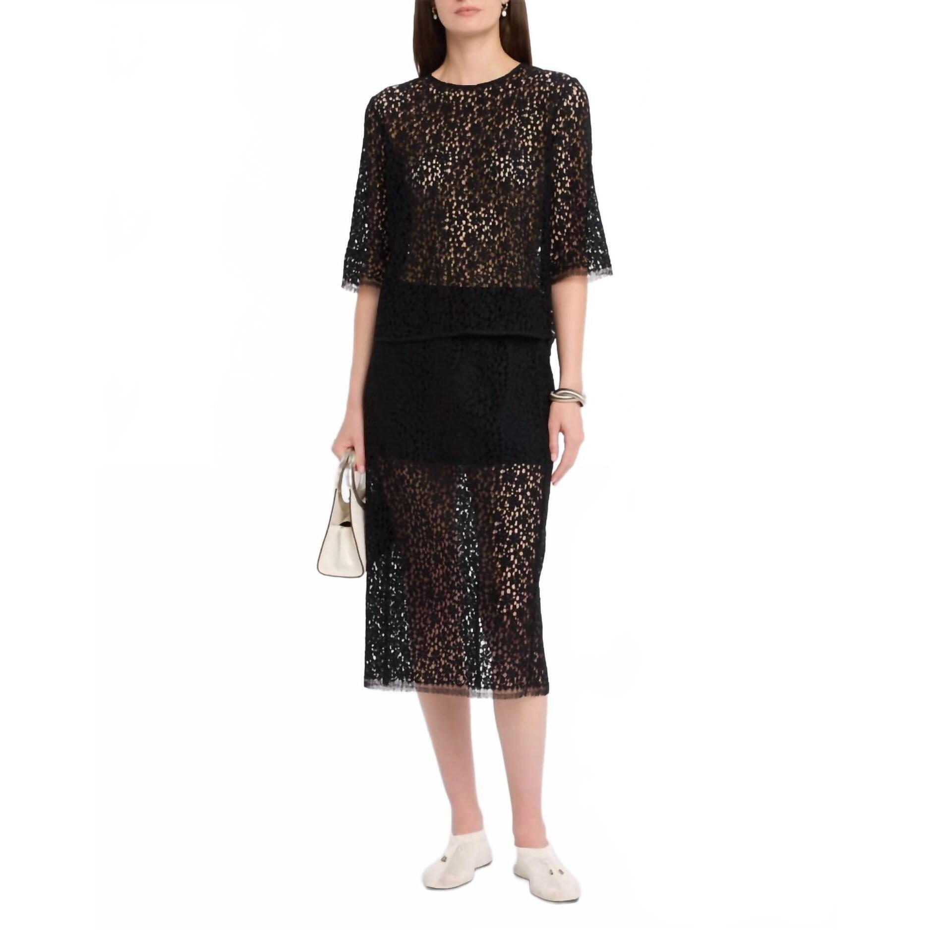 New Maria Mcmanus Lace T Shirt Dress In Black